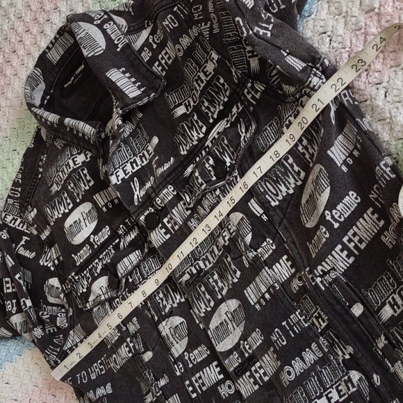 Homme + Femme Size Small Jean Button Front Jacket - Picture 10 of 16